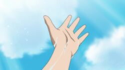 1girl air_bubble alice_in_deadly_school animated anime_screenshot asphyxiation blush brown_eyes brown_hair bubble doll_(alice_in_deadly_school) drowning highres one-piece_swimsuit pool poolside school_swimsuit sound submerged swimsuit tagme underwater video water