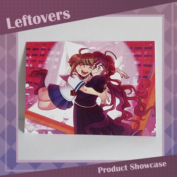 2girls ^_^ absurdres ahoge black_shirt black_skirt black_socks blue_skirt blush brown_hair brown_shoes building closed_eyes closed_mouth collared_shirt commentary danganronpa_(series) danganronpa_another_episode:_ultra_despair_girls english_commentary eyelashes fingernails fukawa_toko grey_eyes highres hug long_hair long_skirt long_sleeves merchandise_available messy_hair ministarfruit mole mole_under_mouth multiple_girls naegi_komaru necktie official_art one_eye_closed open_mouth promotional_art purple_hair red_necktie rubble school_uniform second-party_source serafuku shirt shoes short_hair short_sleeves sidelocks skirt skirt_set smile socks sweatdrop teeth very_long_hair wavy_mouth white_shirt yuri