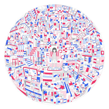 >_< 1girl bag ball banana banana_peel bath bathroom bird black_eyes black_hair blunt_bangs book bookshelf bowl box brown_hair cable circle clock closed_eyes clothes_hanger collared_shirt computer couch counter cube cup cupboard curtains drawer duck expressionless faucet female_focus fish food fruit frying_pan hebitsukai highres hook kitchen kneehighs ladder ladle lamp light long_sleeves looking_at_viewer messy_room monitor no_shoes octopus original paper perspective pink_socks pink_sweater plant poster_(medium) pot potted_plant railing refrigerator round_image shelf shirt short_hair shower_head sink sitting skirt skull socks solo spatula stairs steam striped stuffed_animal stuffed_toy sweater t-shirt table triangle vines white_shirt white_skirt window