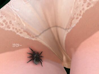 1girl 3d artist_request ass bug close-up from_behind from_below head_out_of_frame lingerie original panties peril spider tagme thigh_gap thighs underwear
