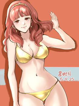 Rule 34 | bikini, celica (fire emblem), fire emblem, fire emblem echoes: shadows of valentia, gold bikini, highres, kaen (yoltablaze), nintendo, swimsuit, tagme