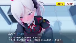 1boy 1girl 3d 60+fps animated audible_speech black_flower blue_archive blush censored closed_mouth commentary_request dot_nose fellatio flower gameplay_mechanics hair_flower hair_ornament half-closed_eyes halo handjob heavy_breathing hetero indoors kaotaro12 licking licking_penis loli long_hair looking_at_viewer mesugaki mikumikudance_(medium) mosaic_censoring mutsuki_(blue_archive) neck_ribbon open_mouth oral otokura_yui_(voice_actor) penis pointy_ears pov pov_crotch purple_eyes red_halo red_ribbon ribbon sensei_(blue_archive) shadow short_sleeves side_ponytail smile solo_focus sound steam subtitled swallowing table tagme tongue tongue_out translation_request video white_hair