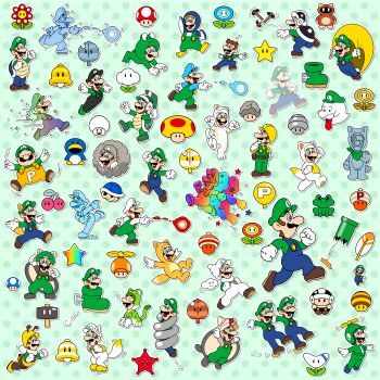 absurdres animal_ears balloon_luigi bee_luigi boo_luigi boomerang boomerang_flower boomerang_luigi boots builder_luigi cape cape_feather cape_luigi cat_luigi clone cloud_luigi cosmic_luigi costume double_cherry fire_flower fire_luigi flying flying_squirrel_luigi fox_luigi frog_luigi golden_mushroom hammer_luigi hat highres ice_luigi invisible invisible_flower invisible_luigi jumping kitsune_luigi kuribo&#039;s_shoe luigi mario_(series) mega_luigi mega_mushroom new_super_mario_bros. new_super_mario_bros._2 new_super_mario_bros._u new_super_mario_bros._u_deluxe new_super_mario_bros._wii nintendo bad_tag overalls penguin_luigi penguin_suit power-up propeller_luigi raccoon_luigi rock_luigi rukisan_1117 running shell shell_luigi shirt shoes silver_luigi super_bell super_leaf super_mario_3d_land super_mario_3d_world super_mario_3d_world_+_bowser&#039;s_fury super_mario_64_ds super_mario_bros._1 super_mario_bros._3 super_mario_galaxy super_mario_galaxy_2 super_mario_maker_2 super_mario_world super_mushroom super_star_(mario) tail