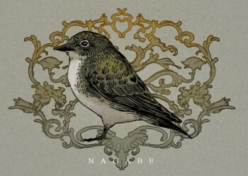animal bird commentary_request finch full_body grey_background nagabe no_humans original standing