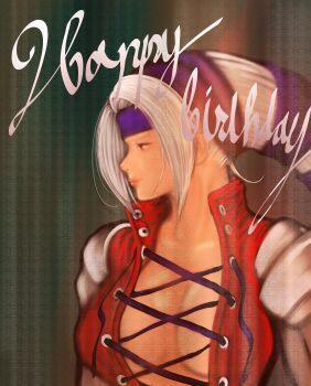 1girl breasts cleavage cleavage_cutout clothing_cutout cross-laced_clothes curvy dress foxy foxy_(kof) hair_ornament hairband huge_breasts large_breasts long_hair red_eyes tan the_king_of_fighters white_hair xfpysohpewre69v