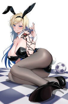 absurdres age_difference blue_lock character_doll doll genderswap genderswap_(mtf) highres isagi_yoichi michael_kaiser onee-shota pio2pi playboy_bunny shota