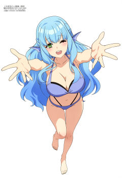 1girl absurdres anime_coloring artist_request copyright_name copyright_notice full_body highres jingai_kyoshitsu_no_ningen_girai_kyoshi looking_at_viewer magazine_scan megami_magazine minazuki_kyoka official_art ruri_(whomor) scan simple_background solo tagme third-party_source white_background