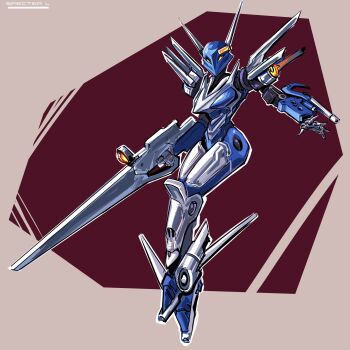 absurdres artist_name bionicle flying gali_(bionicle) gun highres holding holding_gun holding_weapon mecha mechanization open_hand redesign robot science_fiction solo specter_l the_lego_group weapon yellow_eyes