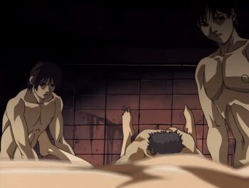 00s 1girl 2002 5boys animated animated_gif basement bible_black bible_black_night_of_the_walpulgiss breasts cloak cup imari_kurumi large_breasts masturbation multiple_boys ritual tagme