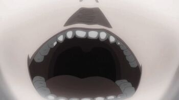 1boy 1girl animated animated_gif anime_screenshot dropping dropping_in_mouth falling giant giantess hachiouji_naoto ijiranaide_nagatoro-san mouth_focus open_mouth sunomiya_sana teeth tongue vore