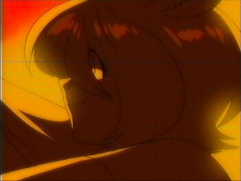 Rule 34 | 1990s (style), 1boy, 1girl, agnes tachyon (tach-nology) (umamusume), agnes tachyon (umamusume), ahoge, android, animal ears, brown hair, carrying, carrying person, clenched teeth, coat, earrings, faux retro artstyle, hair between eyes, highres, horse ears, horse girl, huge ahoge, jewelry, lab coat, long sleeves, lueduar, lumine (mega man), mega man (series), mega man x (series), necktie, retro artstyle, robot, shirt, single earring, sleeves past fingers, sleeves past wrists, smile, solo, sunset, teeth, umamusume, vhs artifacts, white coat, wolf cut