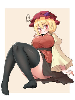 1girl aki_minoriko arinu breasts large_breasts short_hair solo touhou