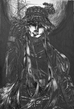 Rule 34 | 1girl, black gloves, bonnet, bordfunker133, camouflage, camouflage pants, closed eyes, digital camouflage, evgenia blinova, gloves, greyscale, grin, hat, highres, holding, holding scissors, long hair, long sleeves, mole, mole above mouth, mole on cheek, monochrome, open mouth, original, pants, photo (medium), russo-ukrainian war, scissors, smile, solo, tactical gloves, teeth