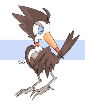 artist_name beak bird blue_eyes closed_eyes commentary english_commentary gen_7_pokemon looking_to_the_side nintendo no_humans pinkusstinkus pokemon pokemon_(creature) solo trumbeak