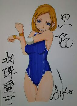 1girl breasts highres medium_breasts smile tagme wrestler wrestling_outfit