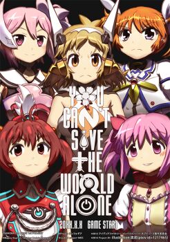 Rule 34 | 5girls, black eyes, blonde hair, crossover, dc comics, dc extended universe, heei juun, isshiki akane, jewelry, justice league (movie), kaname madoka, kaname madoka (magical girl), lyrical nanoha, magical girl, mahou shoujo lyrical nanoha, mahou shoujo madoka magica, mahou shoujo madoka magica (anime), multiple crossover, multiple girls, orange hair, pendant, pink eyes, pink hair, raising heart, red eyes, red hair, senki zesshou symphogear, smile, symphogear pendant, tachibana hibiki (symphogear), takamachi nanoha, takamachi nanoha (movie 1st mode), vividred operation, yellow eyes, yuuki yuuna, yuuki yuuna wa yuusha de aru, yuusha de aru