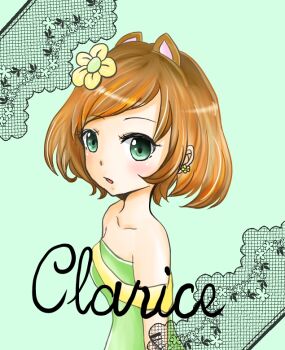Rule 34 | 1girl, animification, blue dress, brown hair, chipmunk ears, chipmunk girl, clarice (disney), disney, dress, flower, green eyes, hair flower, hair ornament, hrkn353, humanization, looking at viewer, mickey mouse &amp; friends, open mouth, personification, short hair, upper body