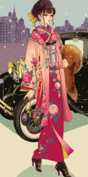 Rule 34 | 1girl, highres, japanese clothes, kimono, lipstick, long hair, looking at viewer, makeup, matsuo hiromi, original, solo