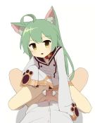 1boy 1girl :3 ahoge akashi_(azur_lane) animal_ear_fluff animal_ears animated azur_lane bell bow cat_ears clothed_sex cowgirl_position cum cum_in_pussy cum_on_body cum_on_lower_body flat_chest girl_on_top green_hair hair_between_eyes hetero lifting_own_clothes loli long_hair long_sleeves lying moaning mole mole_under_eye on_back penis pussy sex simple_background sleeves_past_wrists solo_focus sound straddling uncensored vaginal video viroa white_background