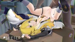 1boy 1girl 3d anal animal_ears animated artist_name blonde_hair blush breasts breasts_out clothed_female_nude_male dark-skinned_male dark_skin feet_up functionally_nude green_eyes hetero interracial ju_fufu leg_grab legs_up loli looking_at_viewer lying multiple_views nipples nude on_back penis pov pov_crotch pov_hands sex sileter solo_focus sound tagme tail tiger_ears tiger_girl tiger_tail uncensored video zenless_zone_zero