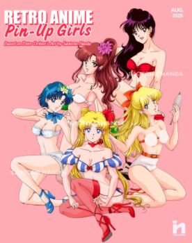 5girls adult_swim aino_minako bare_legs bare_shoulders belt bishoujo_senshi_sailor_moon bishoujo_senshi_sailor_moon_r bishoujo_senshi_sailor_moon_r:_the_movie bishoujo_senshi_sailor_moon_s bishoujo_senshi_sailor_moon_s_the_movie:_kaguya-hime_no_koibito bishoujo_senshi_sailor_moon_supers bishoujo_senshi_sailor_moon_supers_the_movie:_sailor_9_senshi_shuuketsu!_black_dream_hole_no_kiseki black_hair blonde_hair blue_eyes blue_hair bow bra breasts brown_eyes brown_hair choker classy cleavage double_bun flowers_in_hair garter_straps green_eyes group_picture hair_bun hair_over_shoulder halterneck high_heels hino_rei holding holding_mirror hotpants kino_makoto kneeling leggings lingerie long_hair looking_at_viewer medium_breasts midriff mirror mizuno_ami multiple_girls open_toe_shoes panties pin_up pin_up_pose pink_background ponytail puffy_sleeves purple_eyes ribbon saotome_nanda short_hair sitting small_breasts smile stool thighhighs toei_company tomboy toonami tsukino_usagi twintails underwear untying very_long_hair
