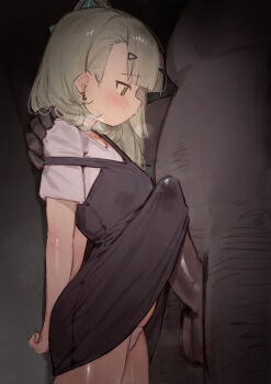 1boy 1girl alternate_costume dark-skinned_male dark_skin dress erection hetero highres interracial loli panties penis sunna_(zenless_zone_zero) underwear xaea_xp zenless_zone_zero