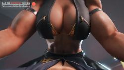 2girls 3d animated breasts cleavage crossover dark-skinned_female dark_skin dead_or_alive domination downblouse female_focus female_pov fighting forced head_out_of_frame helpless jiggle kazama_asuka latex lisa_hamilton midriff multiple_girls muscular muscular_female pinned pinned_down pov restrained sound submission submission_hold tekken tekken7wallpapers video wrestling zipper