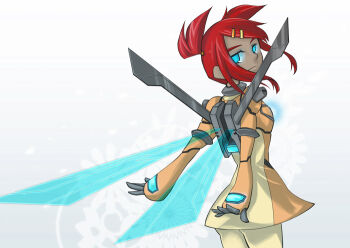 blue_eyes red_hair sari_sumdac transformers transformers_animated wings