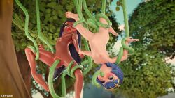 2girls 3d ahegao all_the_way_through animated artist_name barefoot black_hair blue_eyes blue_hair blush bound bound_arms bound_legs breasts completely_nude double_penetration feet female_focus flat_chest hair_ornament highres holding_hands kitrosun lana_(pokemon) loli long_hair looping_animation multiple_girls nessa_(pokemon) nintendo nipples nude open_mouth oral outdoors penis_tentacle pokemon pokemon_sm pokemon_swsh pussy sex shiny_skin short_hair small_breasts soles sound spread_legs stomach_bulge suspension teeth tentacle_sex tentacles toes tree uncensored upside-down vaginal video