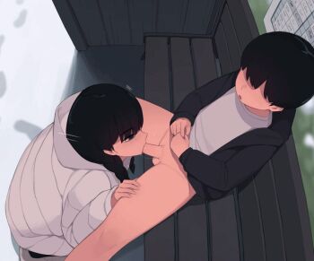 1boy 1girl age_difference akiyama_fumika_(pepper0) akiyama_minato_(pepper0) animated animated_gif black_eyes black_hair black_jacket bottomless braid breasts brother_and_sister censored clothed_sex cum cum_in_mouth cum_in_pussy fellatio hetero incest jacket large_breasts missionary mosaic_censoring motion_lines nude onee-shota oral original penis pepper0 public_indecency pussy sex sex_from_behind shirt short_hair shota siblings sitting sitting_on_person slideshow_animation squatting tagme twin_braids vaginal white_jacket white_shirt