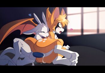 after_vaginal aftersex ancesra anus ass blue_eyes blush cleft_of_venus cum cum_in_pussy dripping dust:_an_elysian_tail fluffy furry green_eyes heart highres lying nimbat no_bra no_panties nude on_side open_mouth orgasm ori penis pussy pussy_juice sex shiny_skin simple_background smile tail uncensored vaginal wings