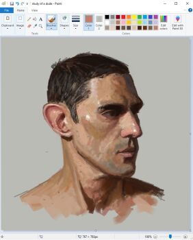 1boy beard_stubble black_hair christian_young commentary english_commentary expressionless facial_hair looking_to_the_side male_focus microsoft_paint_(medium) microsoft_paint_(software) original portrait short_hair sideburns solo stubble