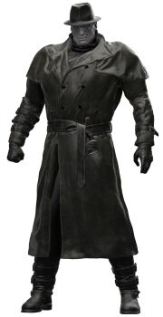 1boy boots capcom coat fedora hat highres monster mr_x resident_evil resident_evil_2 solo trench_coat