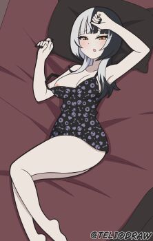 1girl absurdres breasts highres hololive hololive_english large_breasts shiori_novella solo tagme teliodraw virtual_youtuber