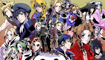 :d aerith_gainsborough aria_(pokemon_anime) bartholomew_fatima bishoujo_senshi_sailor_moon black_hair black_hat black_jacket black_pants black_suit blonde_hair blue_hair blue_sailor_collar blue_skirt botan_(yu_yu_hakusho) bow breasts brown_hair celes_chere character_request closed_mouth cloud_strife commentary_request copyright_request crop_top crossover double_bun dragon_quest dragon_quest_xi elbow_gloves elena_(ff7) eyepatch final_fantasy final_fantasy_vi final_fantasy_vii formal_clothes gakuran ginga_eiyuu_densetsu gloves green_hair hair_bun hat highres jacket james_(pokemon) japanese_clothes jessie_(pokemon) kageyama_shigeo kimetsu_no_yaiba kimono long_hair long_sleeves looking_at_viewer magical_girl martina_(dq11) miniskirt mob_psycho_100 motsutei multiple_boys multiple_crossover multiple_girls necktie nintendo open_mouth pants pink_kimono pleated_skirt pokemon pokemon_(anime) ponytail purple_eyes purple_hair red_bow red_hair rengoku_kyoujurou rufus_shinra sailor_collar sailor_moon sailor_senshi_uniform school_uniform shirt short_hair single_hair_bun skirt smile spiked_hair suit tank_top team_rocket team_rocket_uniform tifa_lockhart tina_branford tseng tsukino_usagi twintails w white_gloves white_jacket white_shirt white_tank_top xenogears yuu_yuu_hakusho