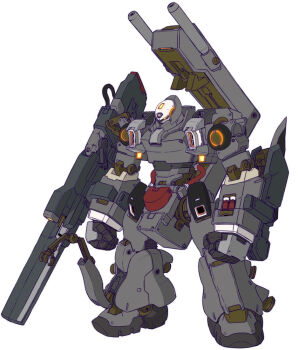 arm_blade arm_cannon cable cannon chinese_commentary clenched_hands colored_lineart commentary_request energy_cannon extra_arms hakaiwang mecha mecha_focus no_humans original pincers robot rocket_launcher science_fiction weapon white_background