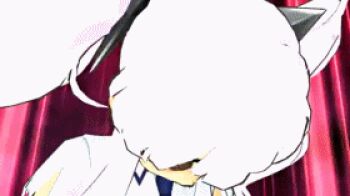 10s 3d animated animated_gif ass blush bouncing_breasts bra breasts eyepatch jiggle large_breasts lowres panties senran_kagura senran_kagura_shinovi_versus torn_clothes underwear white_hair yagyu_(senran_kagura)