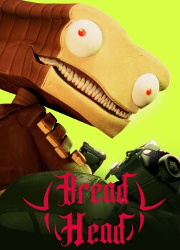 1boy 3d absurdres bread breadhead_(gaslight_district) car food glitch_productions highres motor_vehicle official_art red_eyes teeth the_gaslight_district zombie