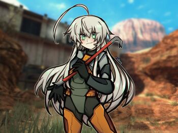 bad_link black_mesa_(game) cosplay gordon_freeman gordon_freeman_(cosplay) haiyore!_nyaruko-san half-life half-life_(series) half-life_1 hev_suit lambda_symbol nyarlathotep_(nyaruko-san)
