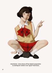 1girl animated avatar_legends bare_legs black_shoes bow brown_hair censored clothes_lift diathorn dildo english_text female_focus grin groin hair_bun happy horse_dildo jinora huge_dildo legs lifting_own_clothes loli messy_hair mosaic_censoring no_panties pussy pussy_juice realistic red_bow red_skirt sex_toy shoes short_hair simple_background skirt skirt_drape skirt_lift slideshow_animation smile socks solo squatting standing sweater_vest the_legend_of_korra trembling ugoira v video white_background white_socks yellow_sweater_vest