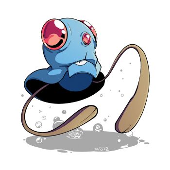 full_body gen_1_pokemon mistray-art nintendo no_humans pokemon pokemon_(creature) signature simple_background solo tentacool white_background