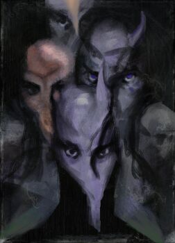 abstract disco_elysium esprit_de_corps_(disco_elysium) fang goodbye_volcano_high non-web_source original portrait reed_(goodbye_volcano_high) third-party_edit trish_(goodbye_volcano_high)