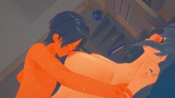 1boy 1girl 3d age_difference alice_soft animated bed_sheet cum cum_in_pussy drooling highres holding_hands holding_legs indoors interior koikatsu kuroda_akimi missionary natsuki_miyuri netorare nipples nude onee-shota rough_sex sex shota sound tagme tatsuki_jun tsumamigui tsumamigui_(series) tsumamigui_3 vaginal video