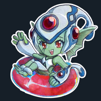 Rule 34 | buoy, colored skin, digimon, digimon (creature), digimon frontier, fins, green skin, head fins, helmet, looking at viewer, monster girl, one-piece swimsuit, ranamon, red eyes, skiyoshi, swimsuit