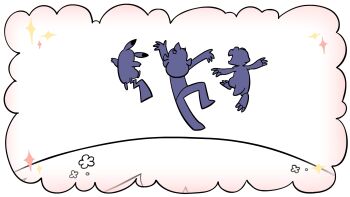 agumon claws digimon gen_1_pokemon happy highres jaiden_(jaiden_animations) jaiden_animations long_hair nintendo pikachu pokemon running sparkle tail