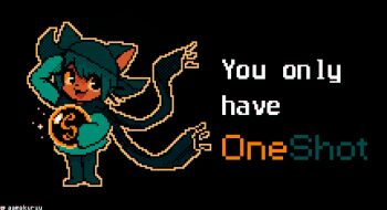 1other :d aamakuruu androgynous animal_ears animal_hat animal_nose artist_name black_background cat_ears cat_hat commentary copyright_logo copyright_name crossover dithering english_commentary english_text floating_scarf full_body furry green_theme hat highres holding holding_orb ko-fi_username limited_palette logo long_scarf looking_at_viewer niko_(oneshot) oneshot_(game) open_mouth orange_theme orb outline pixel_art scanlines scarf scratching_head short_hair sleeves_past_wrists smile solo sparkle standing tunic yellow_outline zeroranger