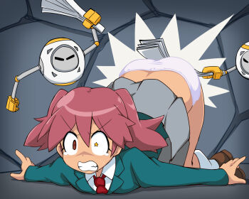 all_fours ass azi_hune flashing highres hinata_natsumi keroro_gunsou panties pantyshot spanking spanking_self underwear