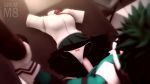 1boy 1girl 3d animated boku_no_hero_academia breasts clothed_sex clothing_aside from_above greatm8 hagakure_toru hetero invisible leg_grab looping_animation medium_breasts midoriya_izuku missionary necktie panties panties_aside penis school_uniform sex skirt sound uncensored underwear vaginal video white_panties