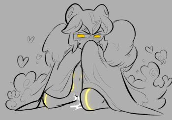 1boy 1girl bad_link blush cloak commentary cookie_run cookie_run:_kingdom cum cum_in_pussy dark_cacao_cookie embarrassed english_commentary glowing glowing_tattoo heart hetero highres stormbringer_cookie tattoo yellow_eyes