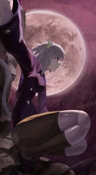 1other androgynous animal_ears cat_ears cat_tail chimera_ant commentary_request curly_hair genderswap genderswap_(otf) highres hunter_x_hunter joints neferpitou other_focus ribbed_shorts snowmensnowmen tail terpsichora